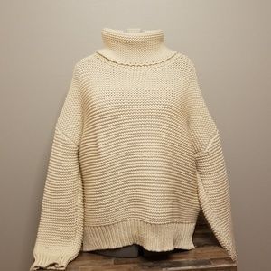Blushing Heart Cream Sweater Size M